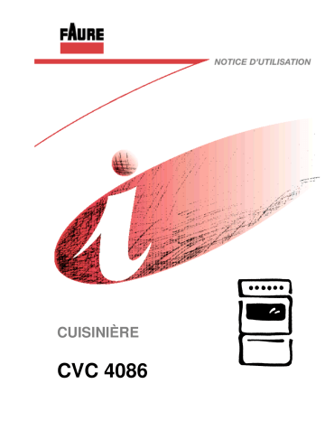 CVC4086X | Faure CVC4086W Manuel utilisateur | Fixfr