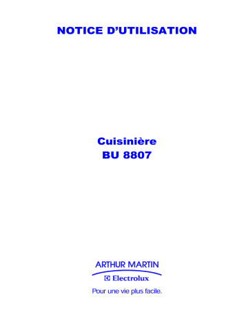 ARTHUR MARTIN ELECTROLUX BU8807W Manuel utilisateur | Fixfr