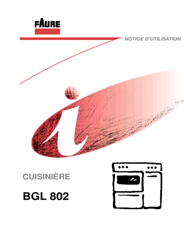 BGL802W | Faure BGL802M Manuel utilisateur | Fixfr