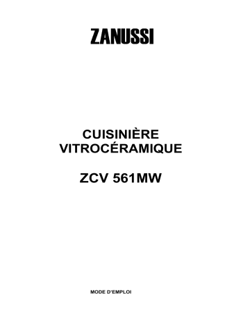 ZCV561MW/400V | Zanussi ZCV561MW Manuel utilisateur | Fixfr