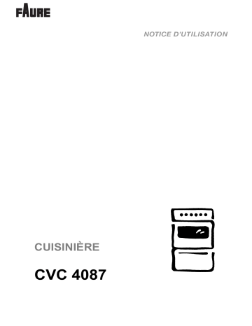 CVC 4087W | CVC 4087X | Faure CVC4087X Manuel utilisateur | Fixfr