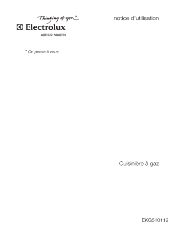 ARTHUR MARTIN ELECTROLUX EKG510112W Manuel utilisateur | Fixfr