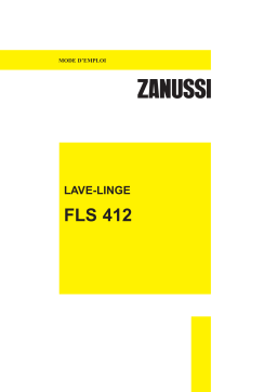 Zanussi FLS412 Manuel utilisateur