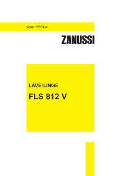 Zanussi FLS812V Manuel utilisateur