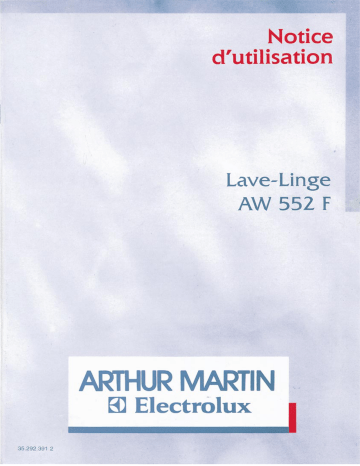 ARTHUR MARTIN ELECTROLUX AW552F Manuel utilisateur | Fixfr