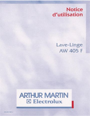 ARTHUR MARTIN ELECTROLUX AW405F Manuel utilisateur | Fixfr