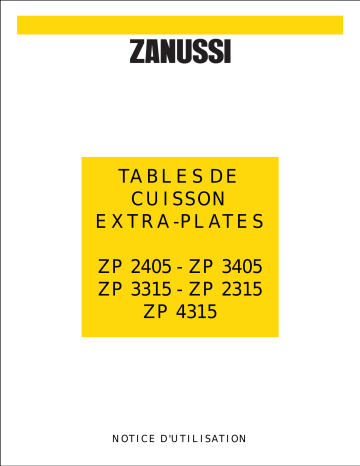 ZP 2315 | Zanussi ZP 4315 Manuel utilisateur | Fixfr