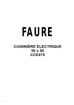 Faure CCE475W Manuel utilisateur