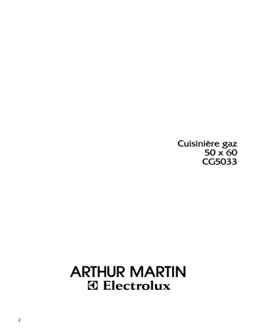 ARTHUR MARTIN ELECTROLUX CG5033W Manuel utilisateur | Fixfr