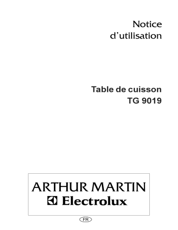 ARTHUR MARTIN ELECTROLUX TG9019X Manuel utilisateur | Fixfr