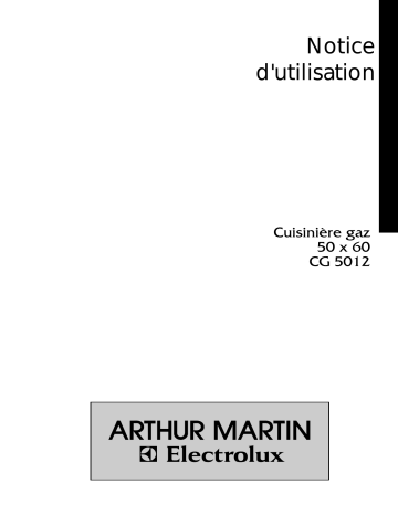 ARTHUR MARTIN ELECTROLUX CG5012 Manuel utilisateur | Fixfr