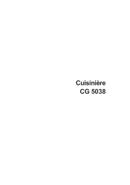 ARTHUR MARTIN ELECTROLUX CG5038 Manuel utilisateur