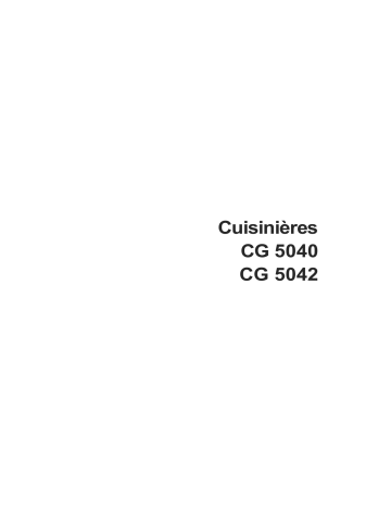 CG5040 | ARTHUR MARTIN ELECTROLUX CG5042 Manuel utilisateur | Fixfr