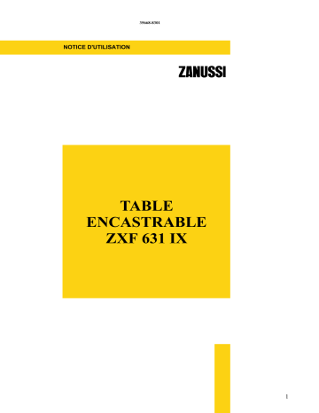 Zanussi ZXF631IX Manuel utilisateur | Fixfr