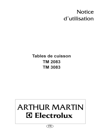 TM2083N | ARTHUR MARTIN ELECTROLUX TM3083N Manuel utilisateur | Fixfr