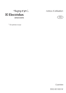 ARTHUR MARTIN ELECTROLUX EKG601300W Manuel utilisateur