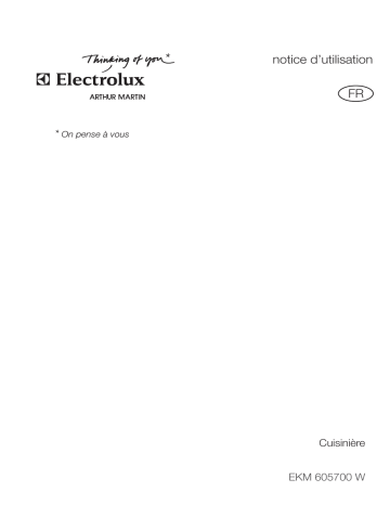 ARTHUR MARTIN ELECTROLUX EKM605700W Manuel utilisateur | Fixfr