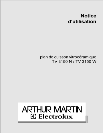 TV3150N | ARTHUR MARTIN ELECTROLUX TV3150W Manuel utilisateur | Fixfr
