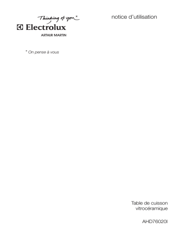 ARTHUR MARTIN ELECTROLUX AHD76020I Manuel utilisateur | Fixfr