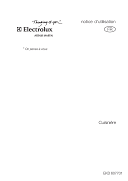 ARTHUR MARTIN ELECTROLUX EKD607701X Manuel utilisateur