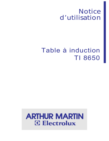 ARTHUR MARTIN ELECTROLUX TI8650N Manuel utilisateur | Fixfr