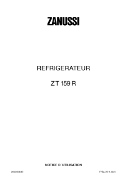 Zanussi ZT159R Manuel utilisateur