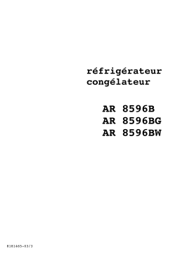 ARTHUR MARTIN ELECTROLUX AR8596BW Manuel utilisateur