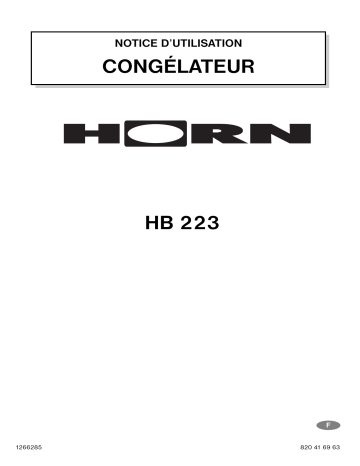 Horn HB30 Manuel utilisateur | Fixfr