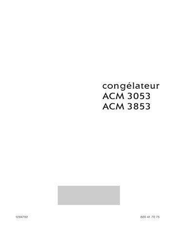 ACM3853 | ARTHUR MARTIN ELECTROLUX ACM3053 Manuel utilisateur | Fixfr