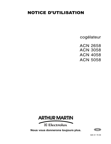 ACN3058 | ACN5058 | ACN2658 | ARTHUR MARTIN ELECTROLUX ACN4058 Manuel utilisateur | Fixfr