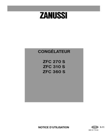 Zanussi ZFC360S Manuel utilisateur | Fixfr