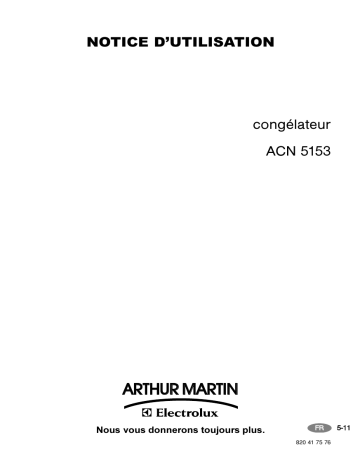 ARTHUR MARTIN ELECTROLUX ACN5153 Manuel utilisateur | Fixfr