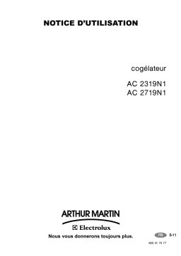 ARTHUR MARTIN ELECTROLUX AC2719N1 Manuel utilisateur