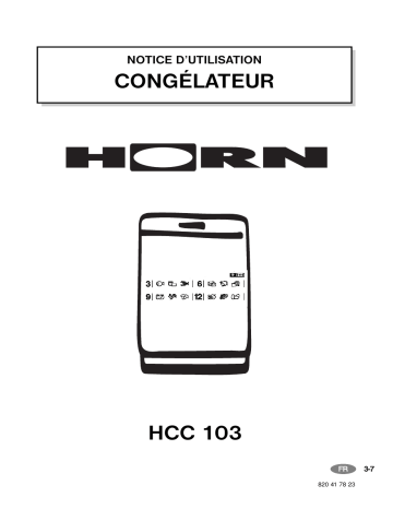 Horn HCC103 Manuel utilisateur | Fixfr