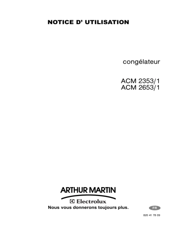 ARTHUR MARTIN ELECTROLUX ACM2653/1 Manuel utilisateur | Fixfr