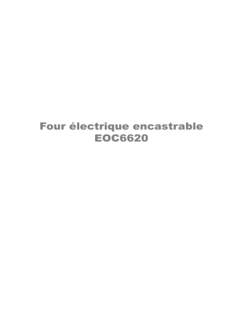 Electrolux EOC6620XELUXEURO Manuel utilisateur | Fixfr