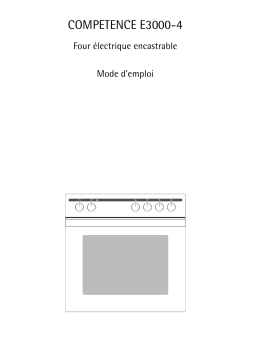 Aeg-Electrolux E3000-4-W Manuel utilisateur