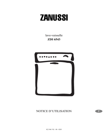 ZDI 6543 X       | ZDI 6543 N | Zanussi ZDI 6543 W       Manuel utilisateur | Fixfr