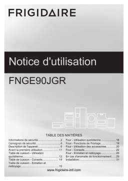 Frigidaire FNGE90JGRW Manuel utilisateur