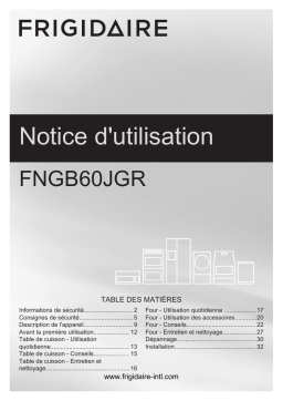 Frigidaire FNGB60JGRS Manuel utilisateur