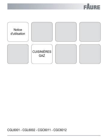 CGL6002W | Faure CGL6002X Manuel utilisateur | Fixfr