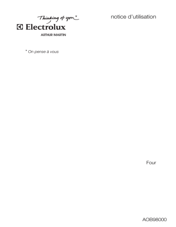 ARTHUR MARTIN ELECTROLUX AOB98000X Manuel utilisateur | Fixfr
