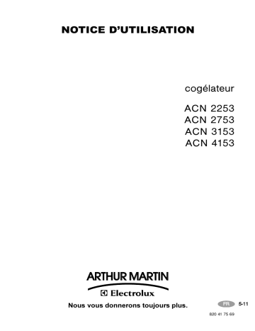 ARTHUR MARTIN ELECTROLUX ACN2753 Manuel utilisateur | Fixfr