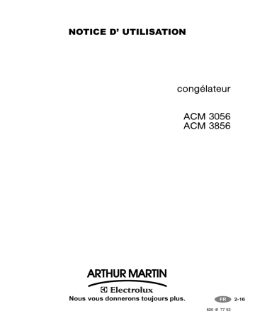 ARTHUR MARTIN ELECTROLUX ACM3056 Manuel utilisateur | Fixfr