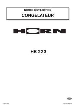 Horn HB223 Manuel utilisateur