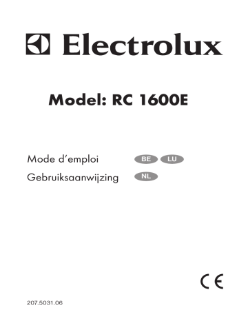 Electrolux RC1600E Manuel utilisateur | Fixfr