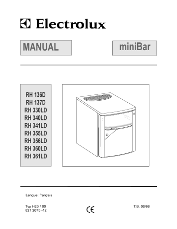 RH330LD | RH356LD | RH360LD | RH356LDE | RH355LD | Electrolux RH340LD Manuel utilisateur | Fixfr