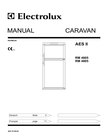 Electrolux RM4805 Manuel utilisateur | Fixfr