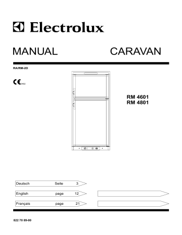 Electrolux RM4801 Manuel utilisateur | Fixfr