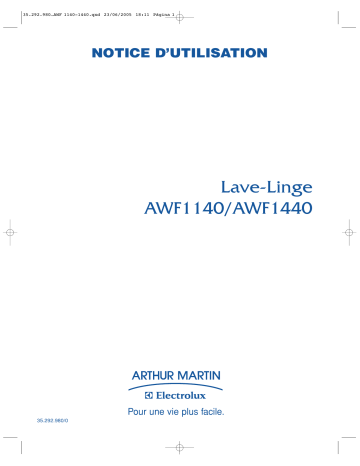AWF1440 | ARTHUR MARTIN ELECTROLUX AWF1140 Manuel utilisateur | Fixfr